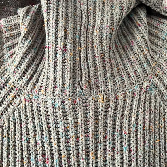 NWT Free People Leo Tunic Silver Gleam Gray Cowl Neck Sweater sz XS - Picture 12 of 14